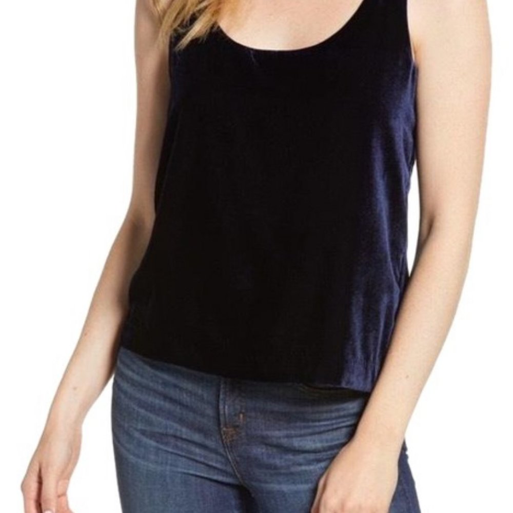 📌 J.Crew Navy Blue Velvet Tank Top sz 0 New w/ Tag